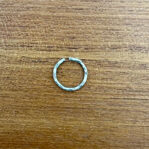 Sterling silver diamond cut infinity hoop / cuff earring